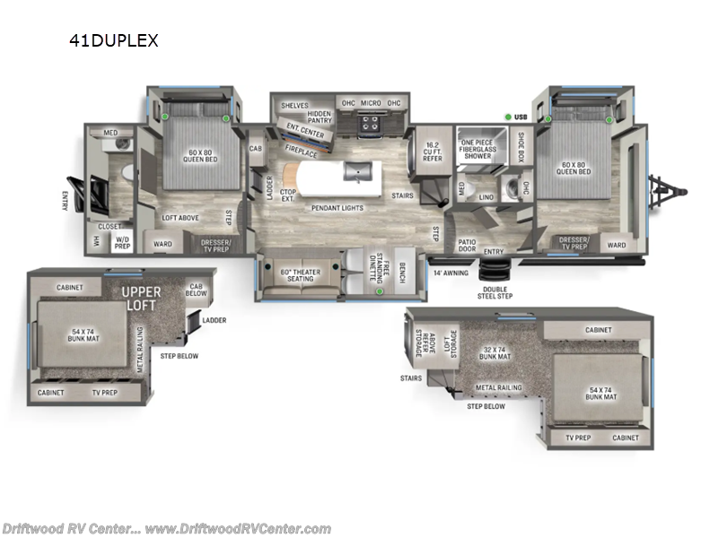 2026 Forest River Sierra Destination Trailers 41DUPLEX - New Destination Trailer For Sale by Driftwood RV Center in Clermont, New Jersey features Slideout