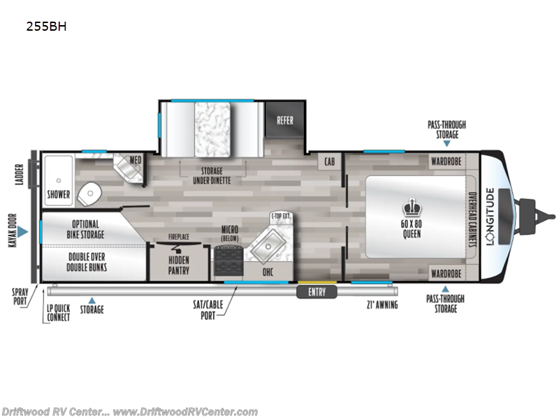 2026 East to West Longitude 255BH - New Travel Trailer For Sale by Driftwood RV Center in Clermont, New Jersey features Slideout