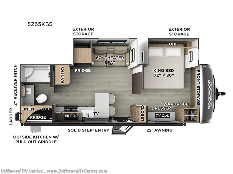 2026 Forest River Rockwood Signature 8265KBS - New Travel Trailer For Sale by Driftwood RV Center in Clermont, New Jersey features Slideout