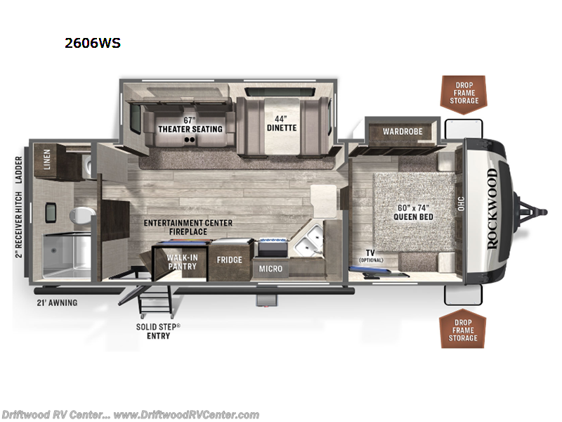 2023 Forest River Rockwood Ultra Lite 2606WS - Used Travel Trailer For Sale by Driftwood RV Center in Clermont, New Jersey features Slideout
