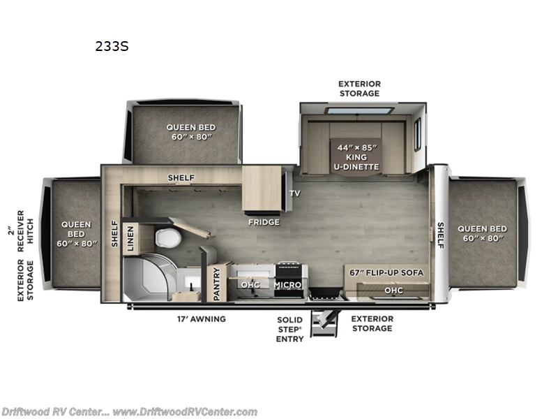 2026 Forest River Rockwood Roo 233S - New Travel Trailer For Sale by Driftwood RV Center in Clermont, New Jersey features Slideout