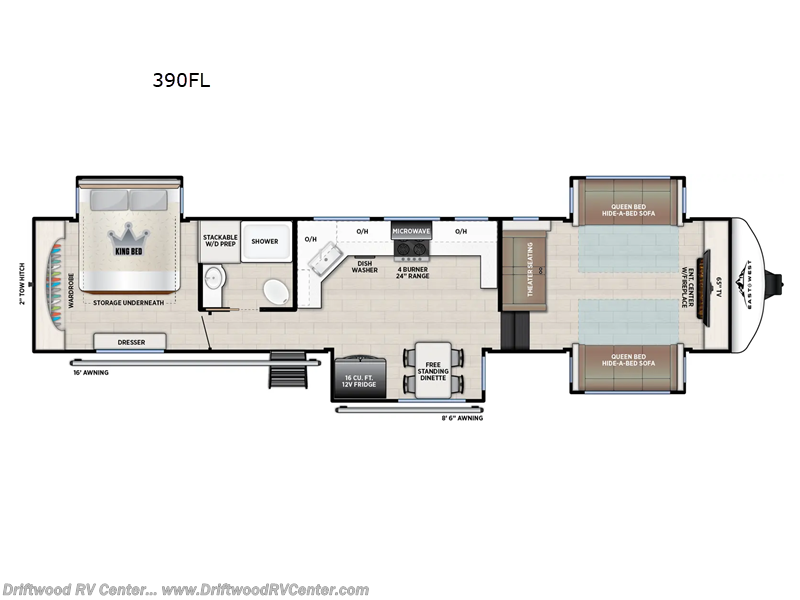 2026 East to West Tandara 390FL - New Fifth Wheel For Sale by Driftwood RV Center in Clermont, New Jersey features Slideout