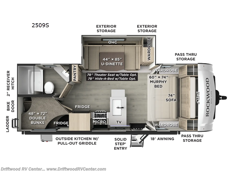 2026 Forest River Rockwood Mini Lite 2509S - New Travel Trailer For Sale by Driftwood RV Center in Clermont, New Jersey features Slideout
