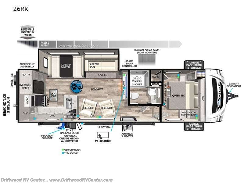 2022 Forest River Vibe 26RK - Used Travel Trailer For Sale by Driftwood RV Center in Clermont, New Jersey features Slideout