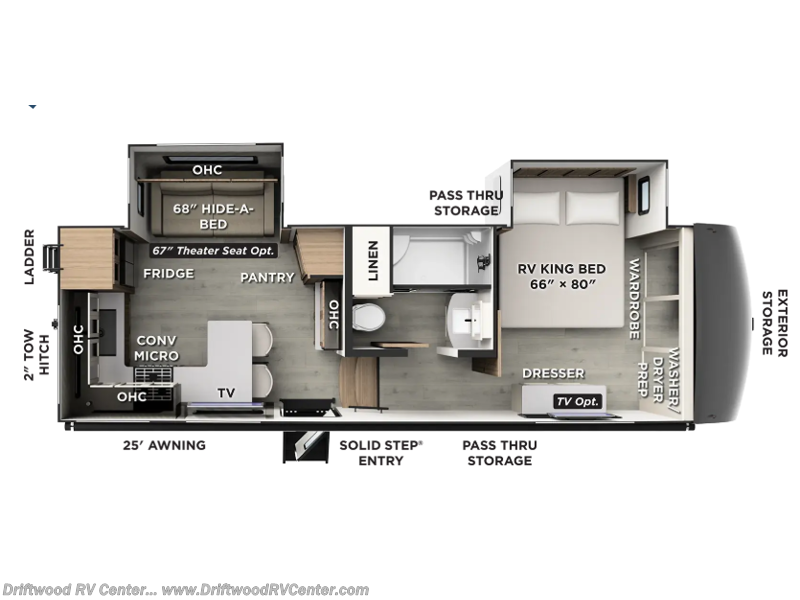 2027 Forest River Rockwood Signature 281SRK - New Fifth Wheel For Sale by Driftwood RV Center in Clermont, New Jersey features Slideout