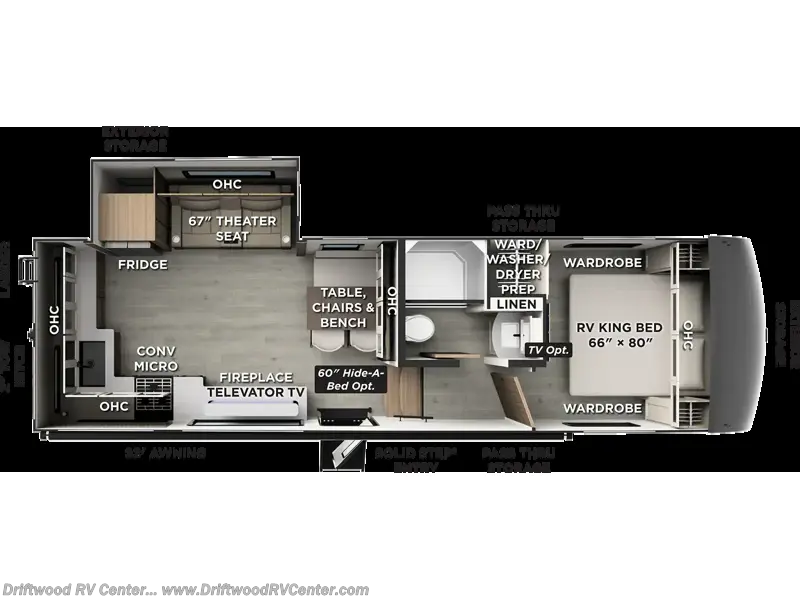 2027 Forest River Rockwood Signature R301SRK - New Fifth Wheel For Sale by Driftwood RV Center in Clermont, New Jersey features Slideout