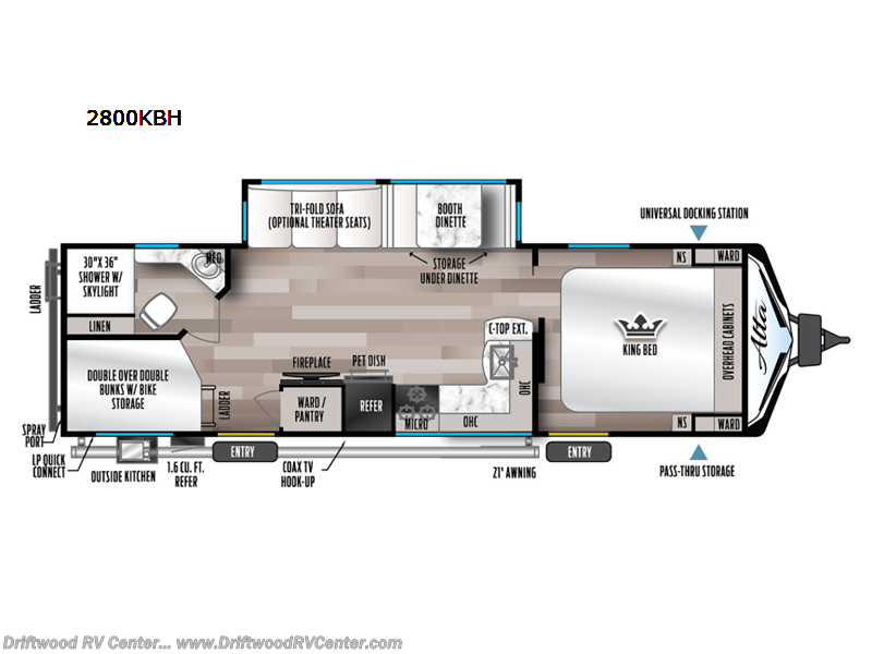 2022 East to West Alta 2800KBH - Used Travel Trailer For Sale by Driftwood RV Center in Clermont, New Jersey features Slideout