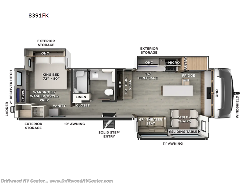 2027 Forest River Rockwood Signature 8391FK - New Travel Trailer For Sale by Driftwood RV Center in Clermont, New Jersey features Slideout