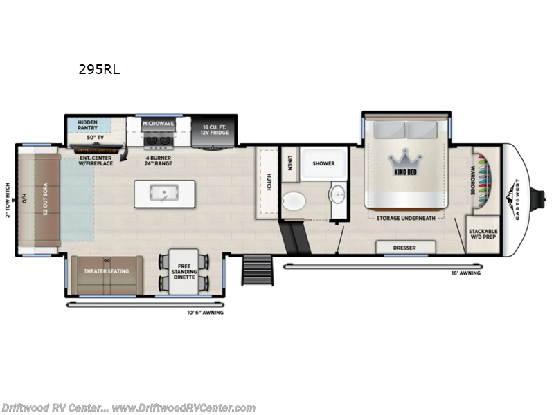 2027 East to West Tandara 295RL - New Fifth Wheel For Sale by Driftwood RV Center in Clermont, New Jersey features Slideout
