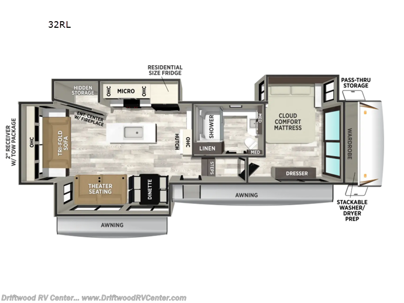 2027 Forest River Sabre 32RL - New Fifth Wheel For Sale by Driftwood RV Center in Clermont, New Jersey features Slideout