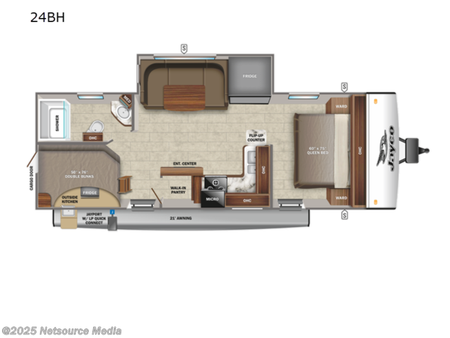 2023 Jayco Jay Feather 24BH - New Travel Trailer For Sale by Dunlap Family RV of Knoxville in Louisville, Tennessee
