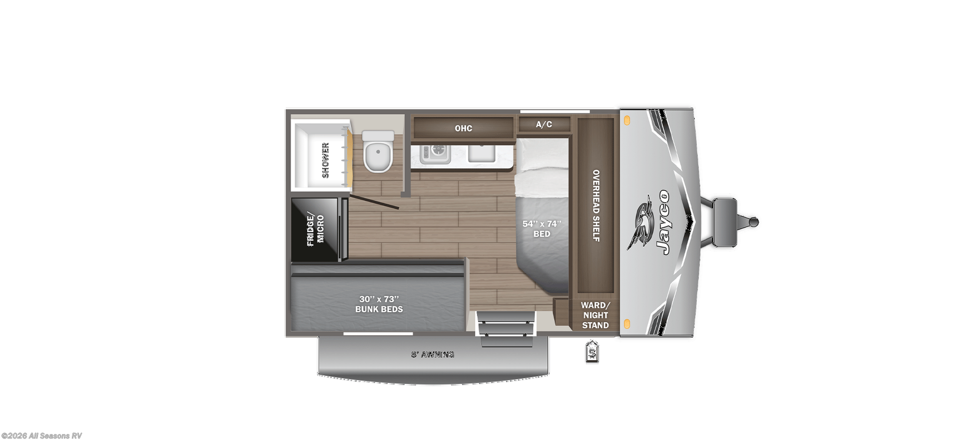 2026 Jayco Jay Flight SLX 130BH - New Travel Trailer For Sale by All Seasons RV in Muskegon, Michigan