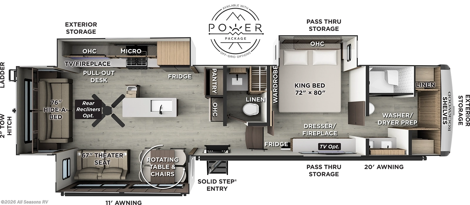 2026 Forest River Rockwood Signature 401SFB - New Fifth Wheel For Sale by All Seasons RV in Muskegon, Michigan