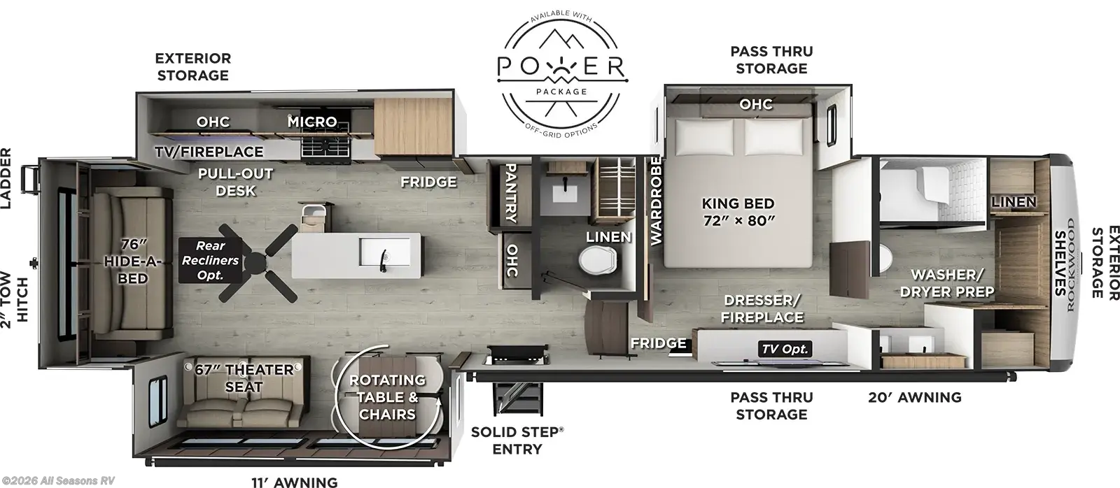 2026 Rockwood Signature 401SFB by Forest River from All Seasons RV in Muskegon, Michigan