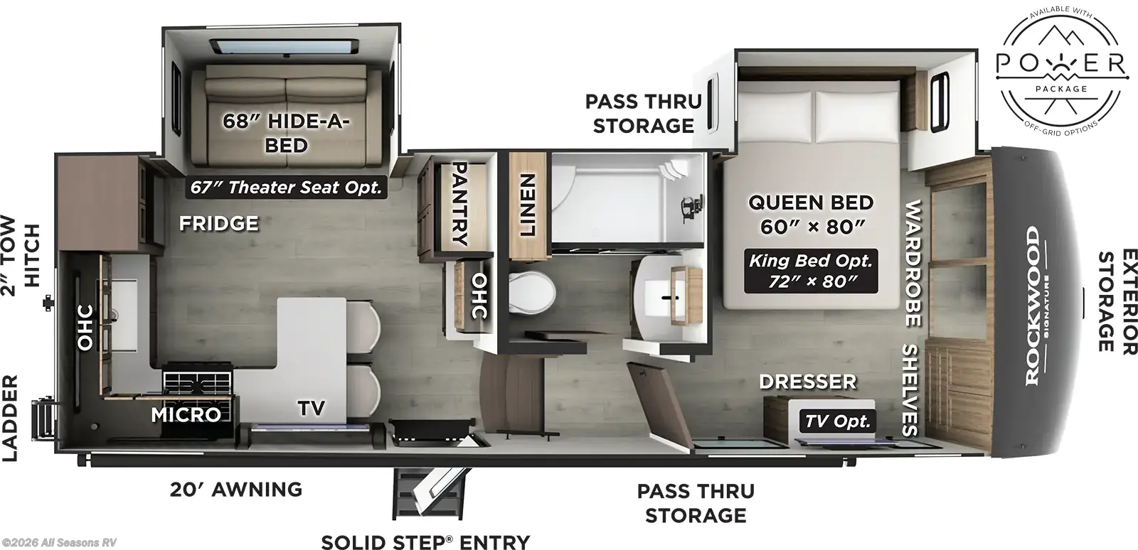 2026 Forest River Rockwood Signature 281RK - New Fifth Wheel For Sale by All Seasons RV in Muskegon, Michigan