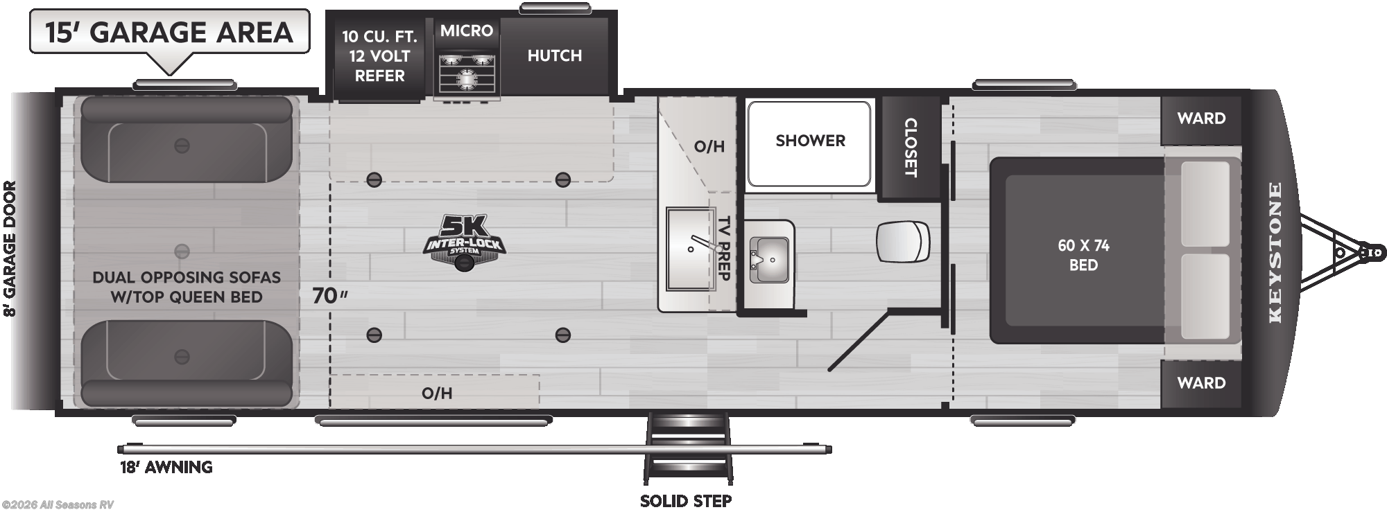2026 Keystone Impact Aluminum 2915 - New Toy Hauler For Sale by All Seasons RV in Muskegon, Michigan