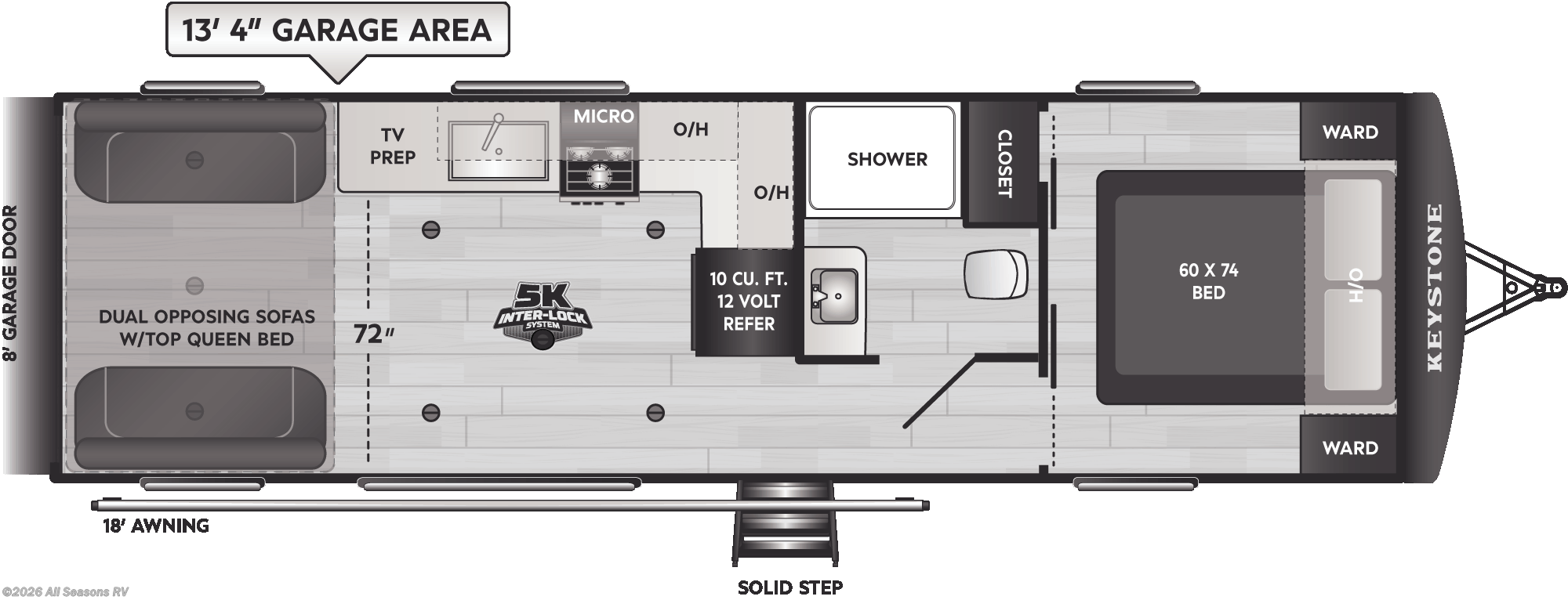 2026 Keystone Impact Aluminum 2813 - New Toy Hauler For Sale by All Seasons RV in Muskegon, Michigan