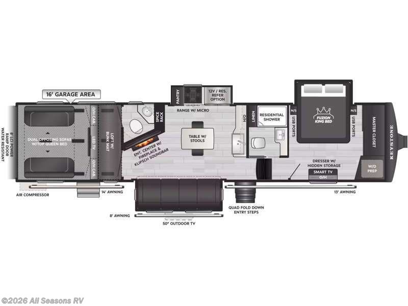 2025 Fuzion 419 by Keystone from All Seasons RV in Muskegon, Michigan