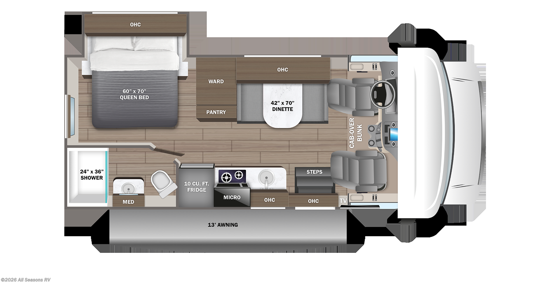 2026 Jayco Redhawk SE 22CF - New Class C For Sale by All Seasons RV in Muskegon, Michigan