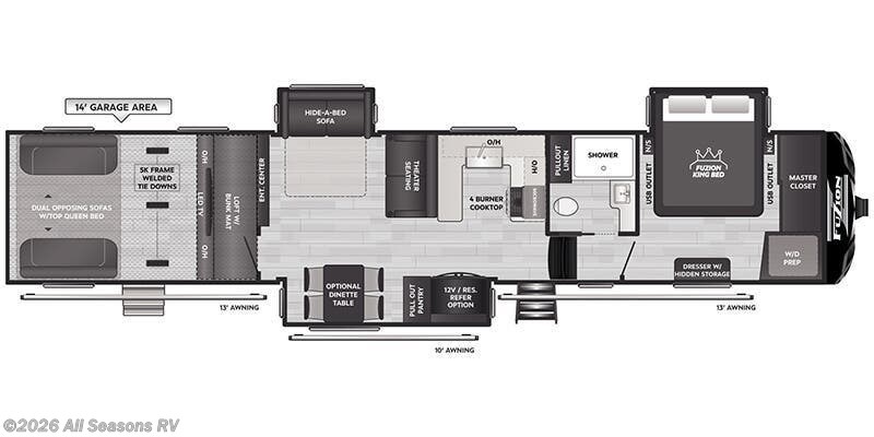 2025 Keystone Fuzion 442 - New Fifth Wheel For Sale by All Seasons RV in Muskegon, Michigan