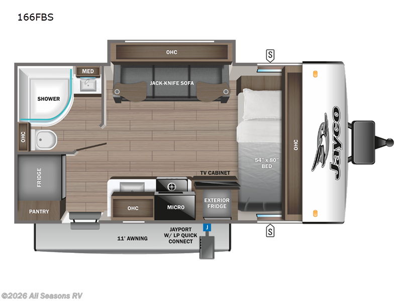 2025 Jayco Jay Feather Micro 166FBS - New Travel Trailer For Sale by All Seasons RV in Muskegon, Michigan