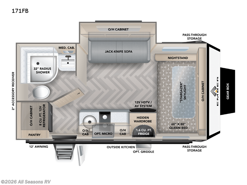 2022 Overland 171FB by Ember RV from All Seasons RV in Muskegon, Michigan