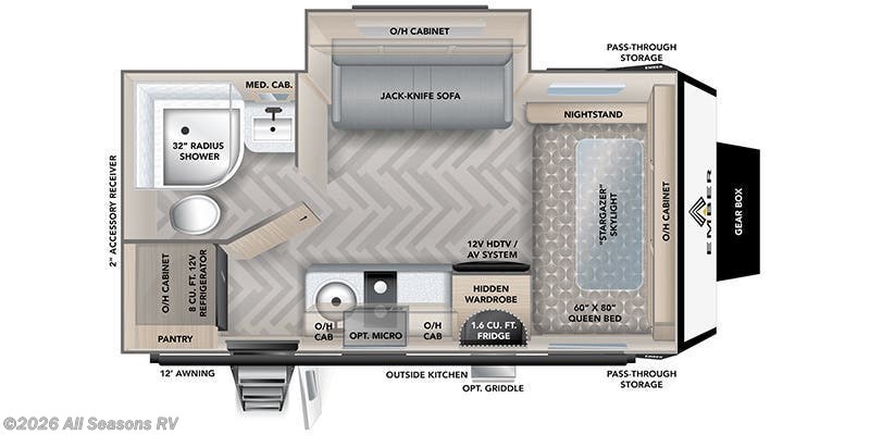 2022 Ember RV Overland 171FB - New Travel Trailer For Sale by All Seasons RV in Muskegon, Michigan
