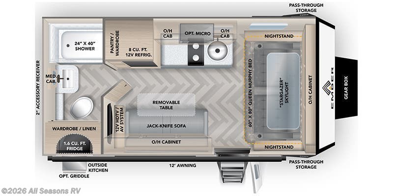 2022 Ember RV Overland 170MRB - New Travel Trailer For Sale by All Seasons RV in Muskegon, Michigan