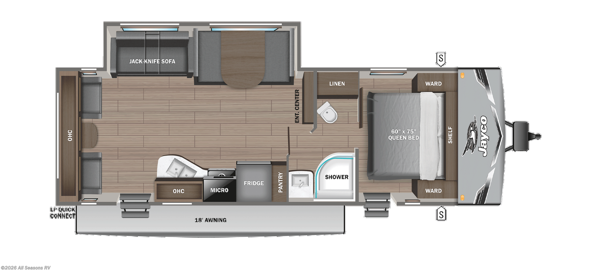 2026 Jayco Jay Flight SLX 262RLS - New Travel Trailer For Sale by All Seasons RV in Muskegon, Michigan
