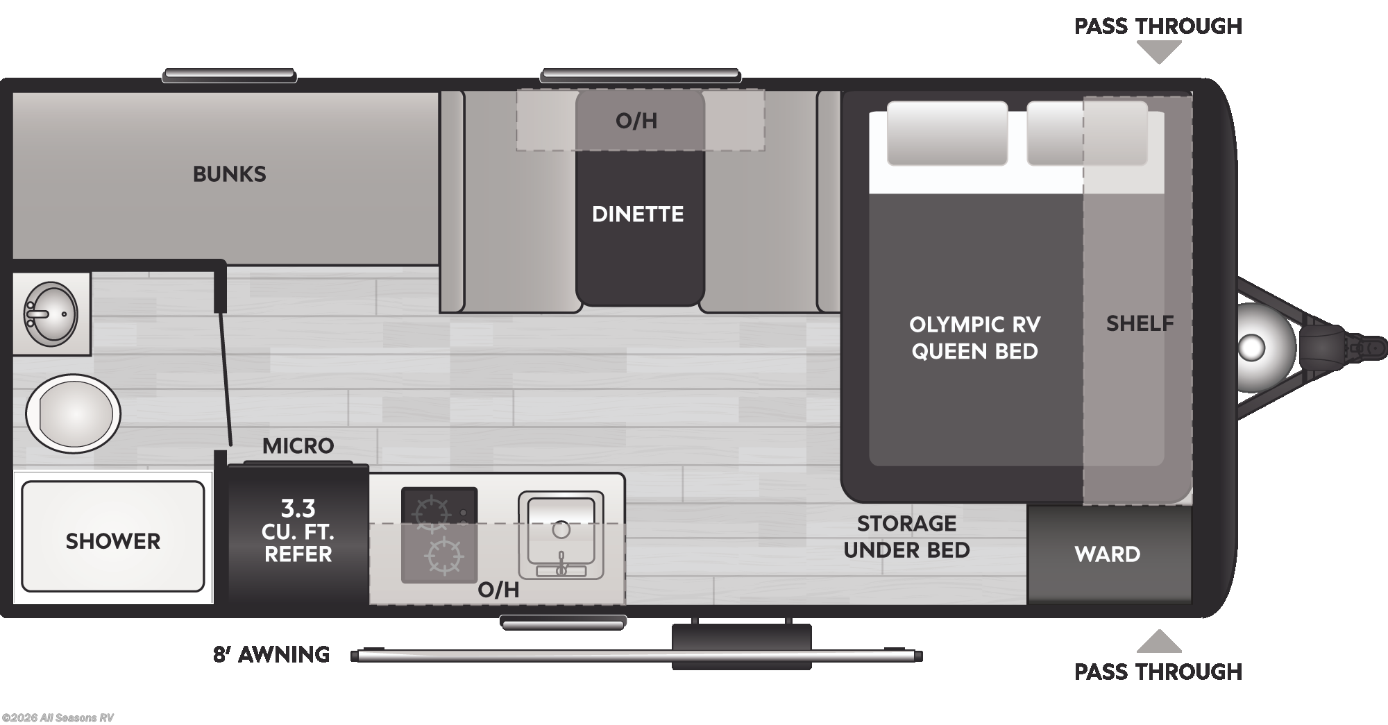 2026 Keystone Hideout Mini 161BH - New Travel Trailer For Sale by All Seasons RV in Muskegon, Michigan