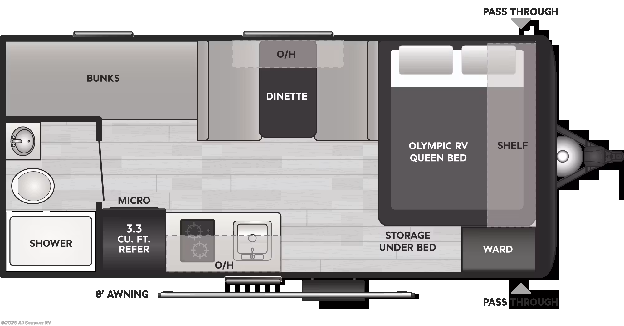 2026 Keystone Hideout Mini 161BH - New Travel Trailer For Sale by All Seasons RV in Muskegon, Michigan