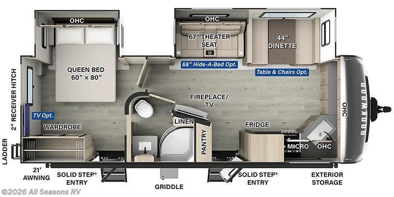 2025 Forest River Rockwood Ultra Lite 2608BS - New Travel Trailer For Sale by All Seasons RV in Muskegon, Michigan