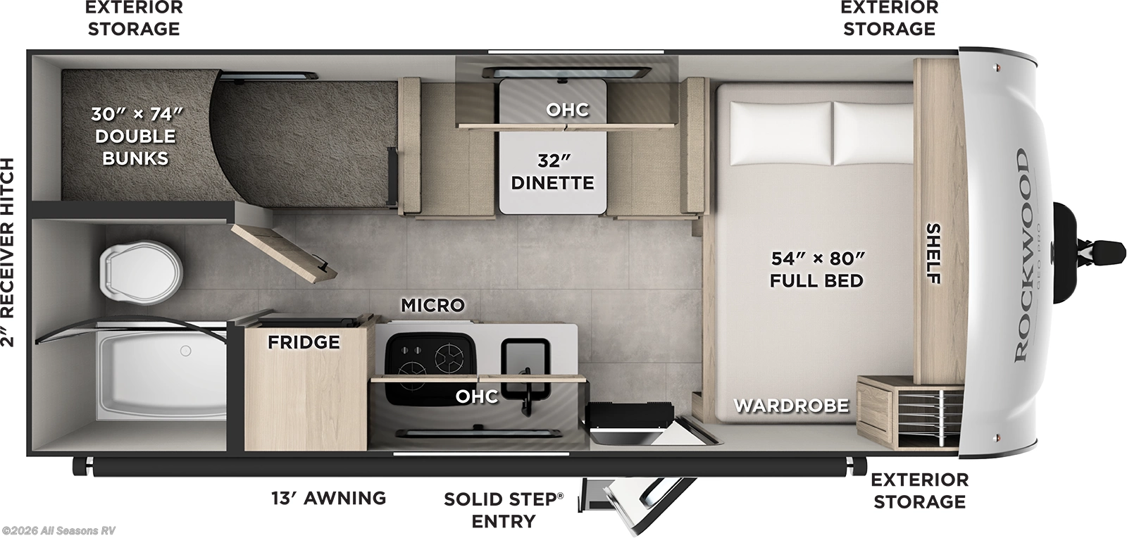 2026 Forest River Rockwood Geo Pro G17LE - New Travel Trailer For Sale by All Seasons RV in Muskegon, Michigan