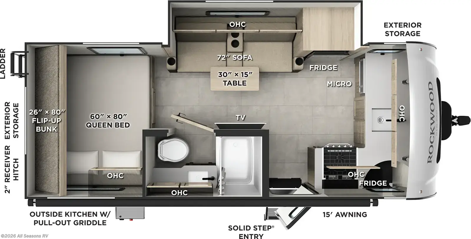 2027 Forest River Rockwood Geo Pro G20FK - New Travel Trailer For Sale by All Seasons RV in Muskegon, Michigan