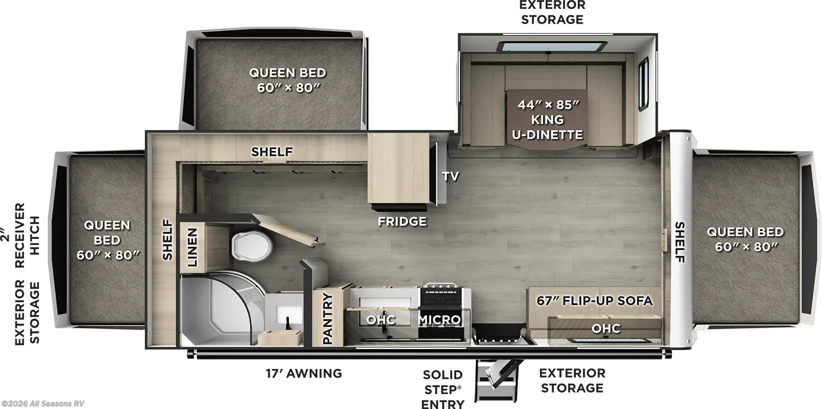 2026 Forest River Rockwood Roo 233S - New Travel Trailer For Sale by All Seasons RV in Muskegon, Michigan