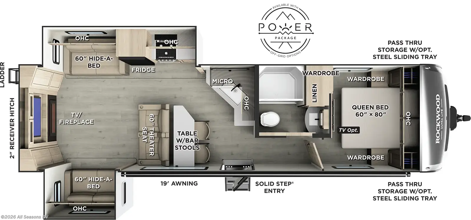 2027 Forest River Rockwood Ultra Lite 2908SRL - New Travel Trailer For Sale by All Seasons RV in Muskegon, Michigan
