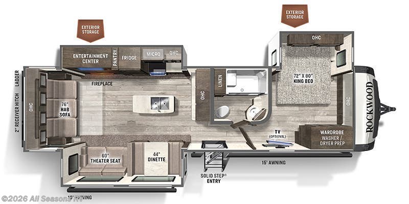 2026 Forest River Rockwood Signature Ultra Lite 8337RL - New Travel Trailer For Sale by All Seasons RV in Muskegon, Michigan