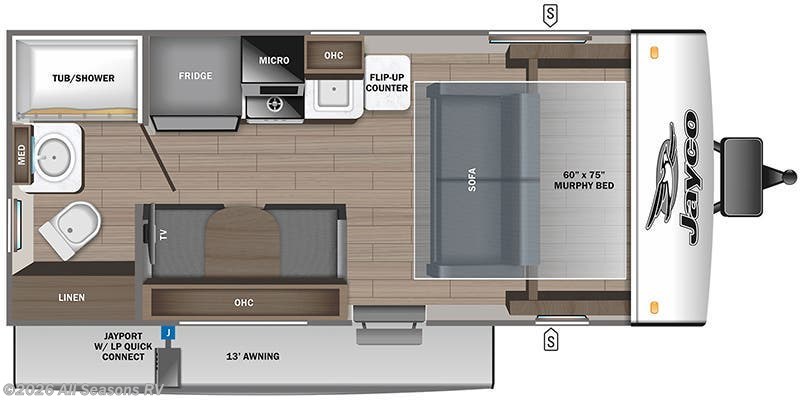 2023 Jayco Jay Feather Micro 173MRB - Used Travel Trailer For Sale by All Seasons RV in Muskegon, Michigan