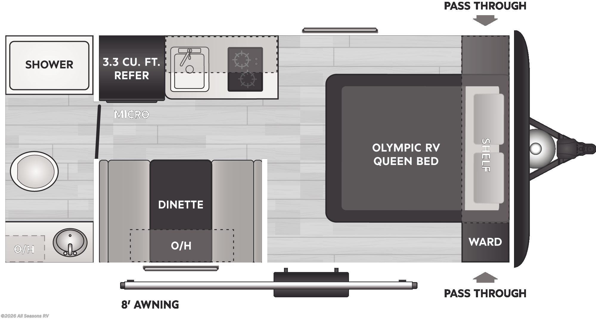 2026 Hideout Mini 166RB by Keystone from All Seasons RV in Muskegon, Michigan