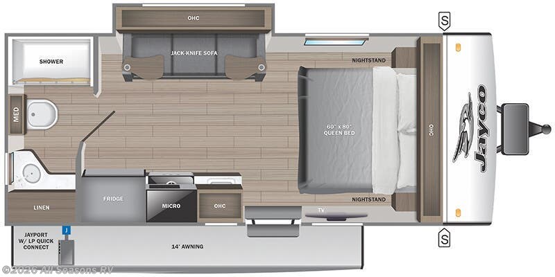 2025 Jayco Jay Feather Micro 183FBS - New Travel Trailer For Sale by All Seasons RV in Muskegon, Michigan
