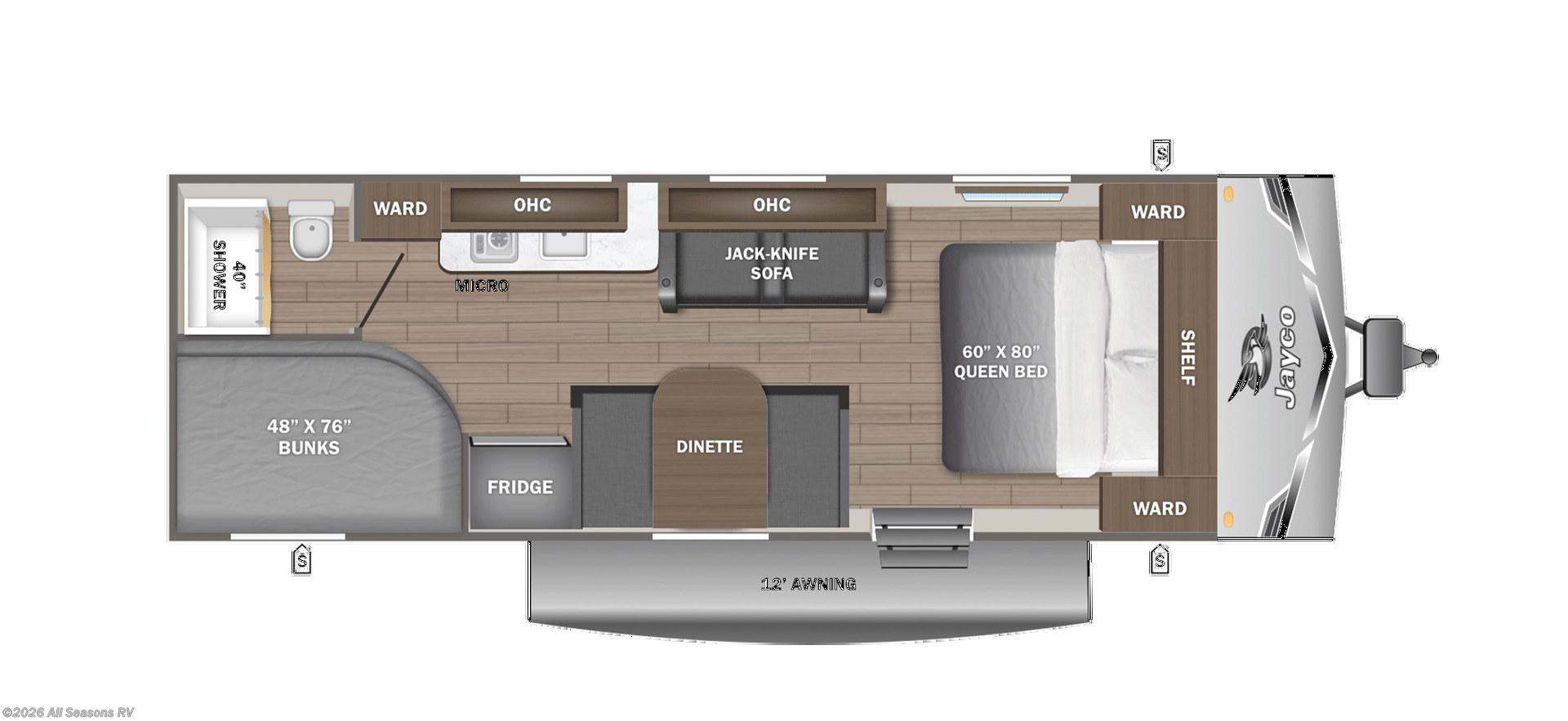 2026 Jayco Jay Flight SLX 250BH - New Travel Trailer For Sale by All Seasons RV in Muskegon, Michigan