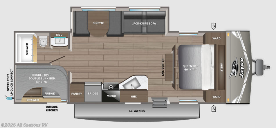 2027 Jayco Jay Flight 261BHS - New Travel Trailer For Sale by All Seasons RV in Muskegon, Michigan
