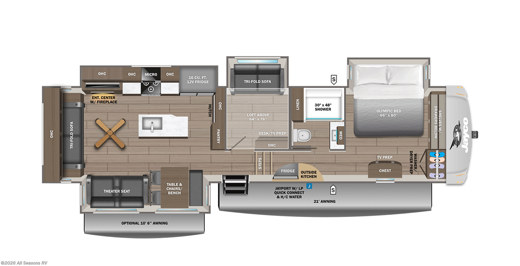 2027 Jayco Eagle 355MBQS - New Fifth Wheel For Sale by All Seasons RV in Muskegon, Michigan