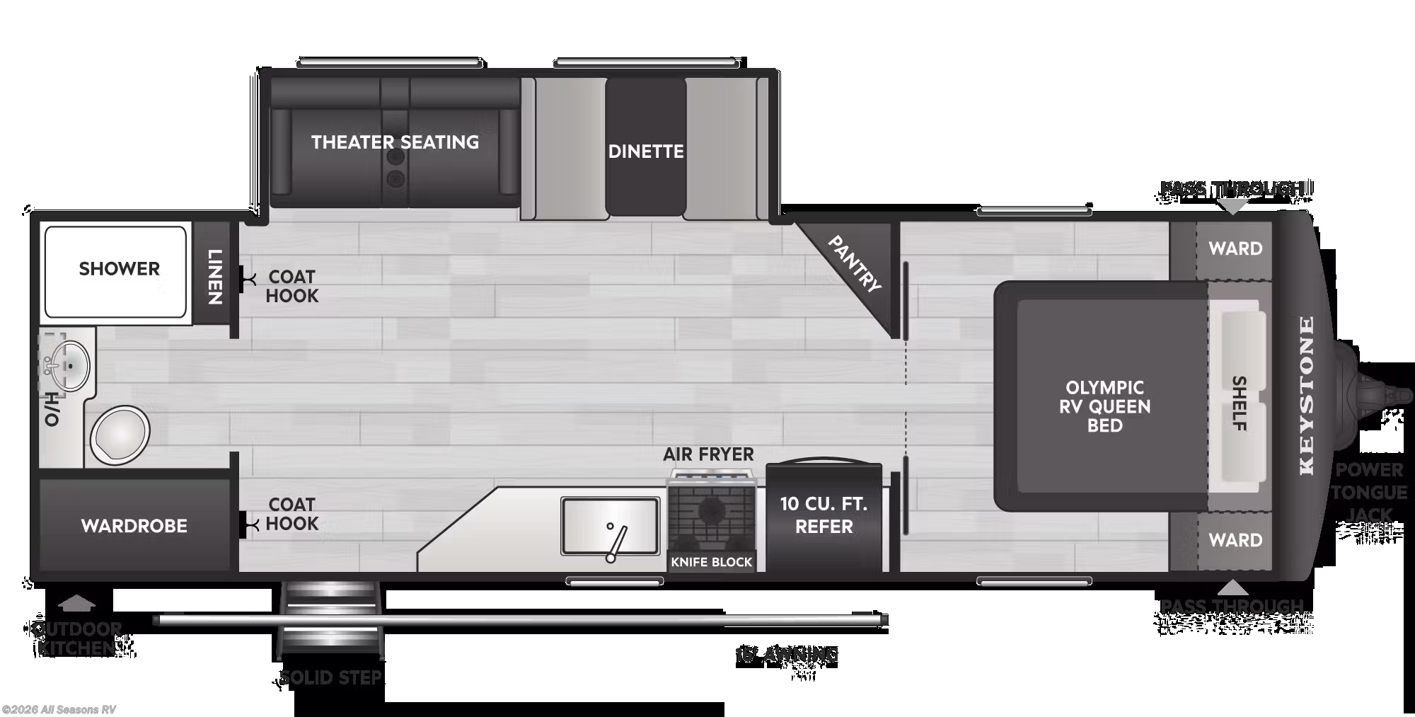 2027 Keystone Hideout 250RBS - New Travel Trailer For Sale by All Seasons RV in Muskegon, Michigan