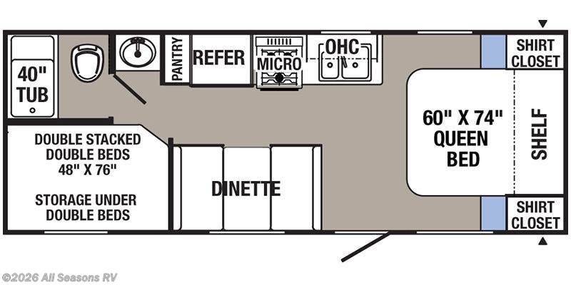 2018 Palomino Puma XLE Lite 22RBC - Used Travel Trailer For Sale by All Seasons RV in Muskegon, Michigan