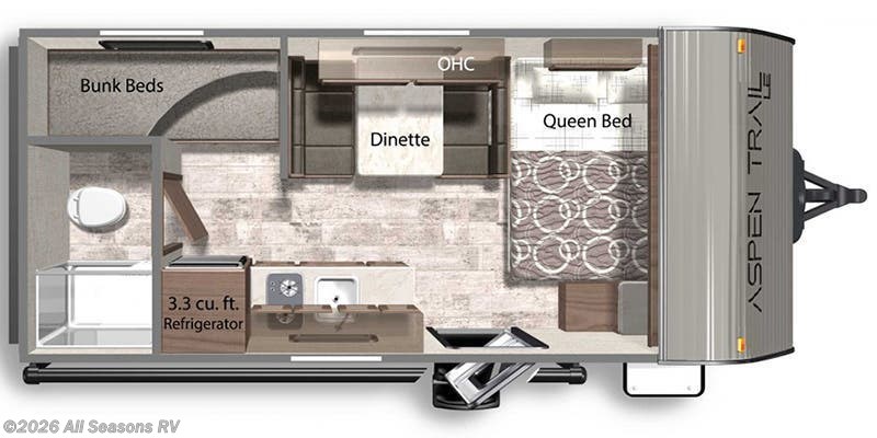 2022 Dutchmen Aspen Trail 17BH - Used Travel Trailer For Sale by All Seasons RV in Muskegon, Michigan