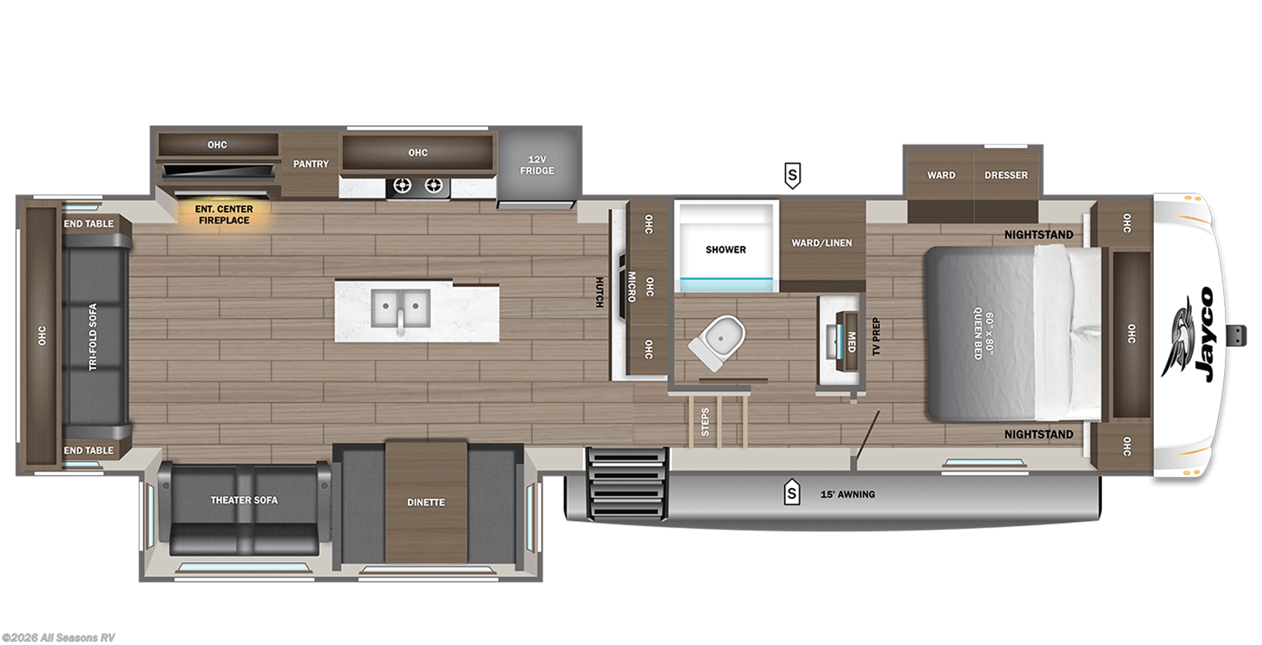 2027 Jayco Eagle SLE Fifth Wheel 30RLT - New Fifth Wheel For Sale by All Seasons RV in Muskegon, Michigan