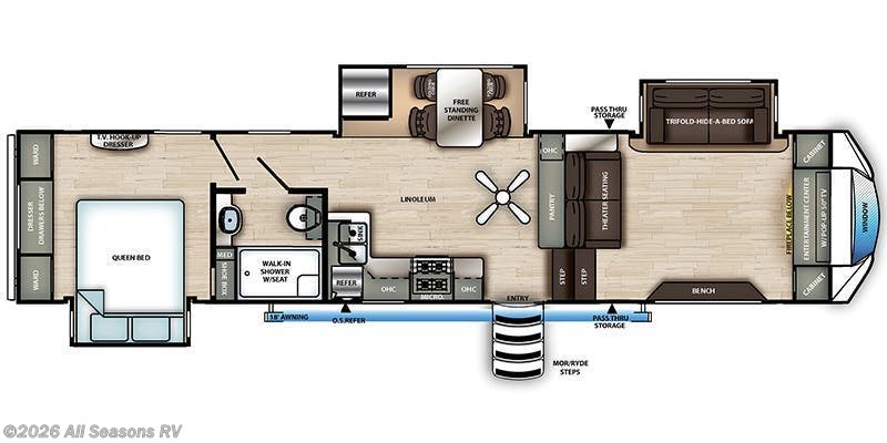 2021 Forest River Sandpiper 3550FL - Used Fifth Wheel For Sale by All Seasons RV in Muskegon, Michigan