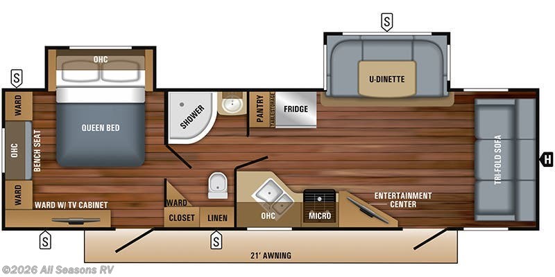2018 Jayco White Hawk 29FLS - Used Travel Trailer For Sale by All Seasons RV in Muskegon, Michigan