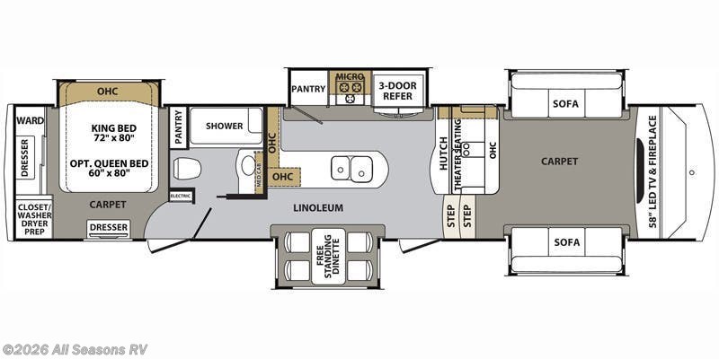 2016 Forest River Cardinal 3825FL - Used Fifth Wheel For Sale by All Seasons RV in Muskegon, Michigan